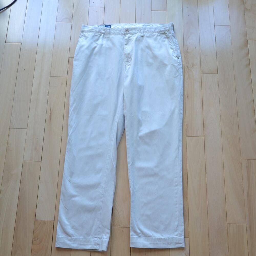 Polo Ralph Lauren Suffield Pant Dress Khakis Size 38x32 Cream Color